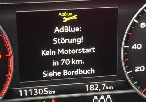 Kombiinstrument mit AdBlue-Störung