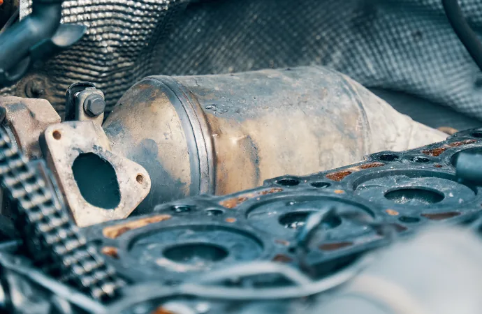 Partikelfilter im Motorraum